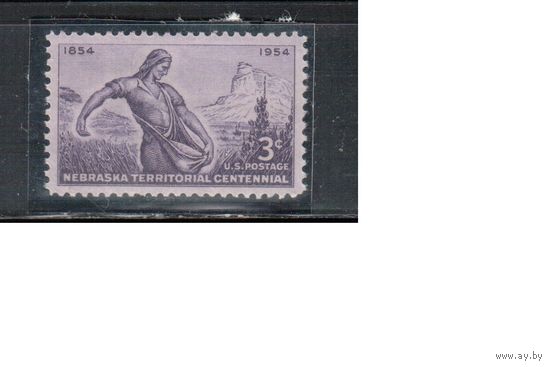 США-1954, (Мих.676), ** , Небраска (одиночка)