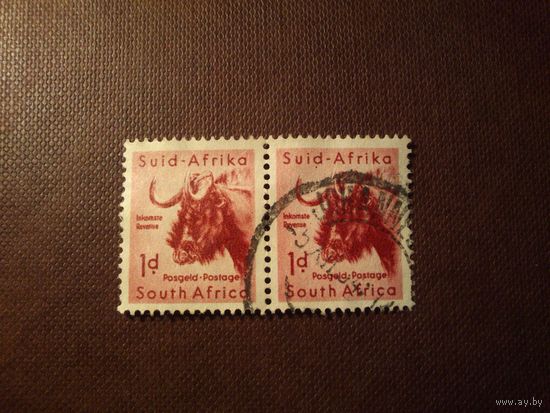 Южная Африка 1961 г.Антилопа Гну.Сцепка.