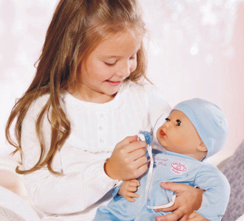 Кукла интерактивная Беби Аннабель (оригинал) 46 см с мимикой+музыкальная игрушка,Zapf Creation(Германия)