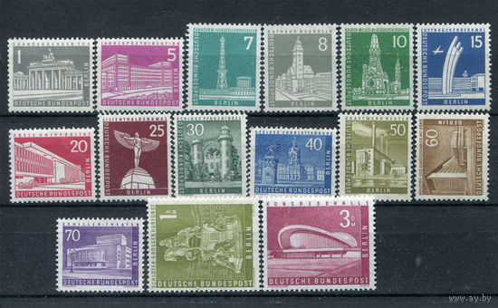 Берлин - 1956/62г. - Архитектура Берлина. Стандарты - полная серия, MNH [Mi 140-154] - 15 марок
