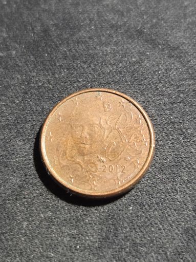 Франция 1 евроцент 2012