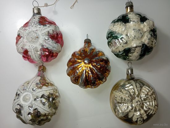 Ёлочные игрушки - Снежинки , СССР . Цена за всё