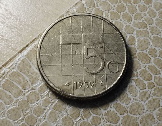 Нидерланды. 5 гульденов 1989
