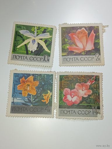 Распродажа коллекции с рубля ! Марки СССР  . Флора .