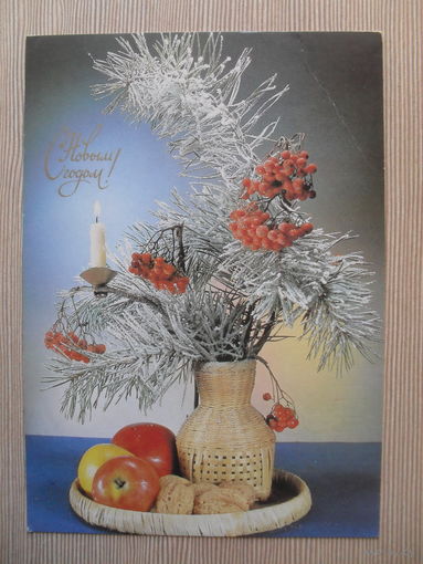 ПОДПИСАННАЯ ОТКРЫТКА СССР. С НОВЫМ ГОДОМ! фото. Д. КИНДРОВОЙ. 1990 год.