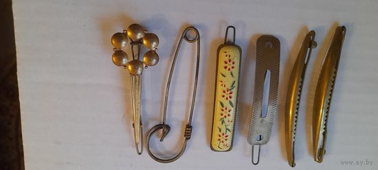 Латунные заколки,5 шт. 50-70г.