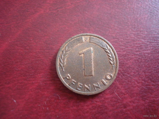 1 пфеннинг 1950 год F ФРГ