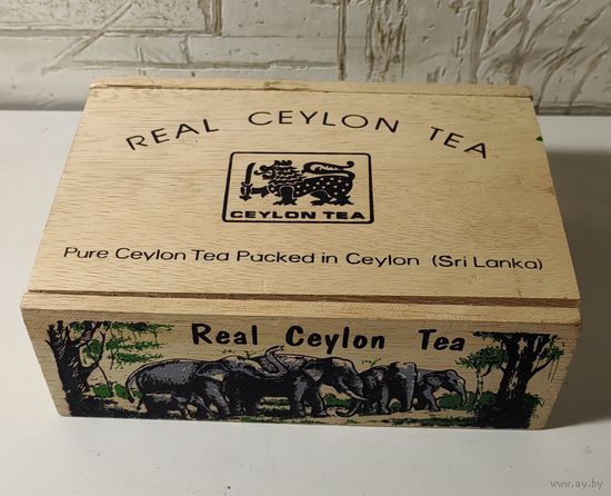 Деревянная шкатулка от цейлонского чая