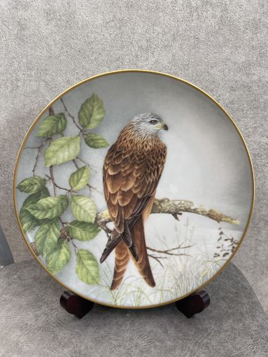 Декоративная тарелка FRANKLIN PORCELAIN. Red Kite Лимож Франции 1984 год 23.5 см 1 рубля без МЦ