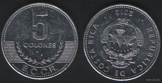 Коста-Рика km227 5 колон 2012 год km227b (nf02