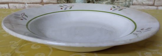 Тарелка суповая-8 СССР. Каменнобродский фаянсовый завод (Каменнобродск), 1950-е гг