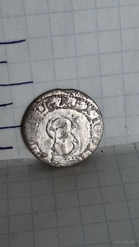 МОНЕТА СОЛИД СРЕДНЕВЕКОВЬЕ  ПОЛЬША СИГИЗМУНД lll РИГА