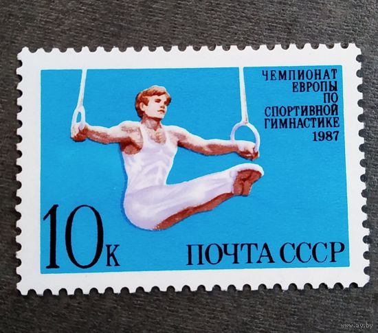 Марка СССР 1987 год Чемпионат Европы