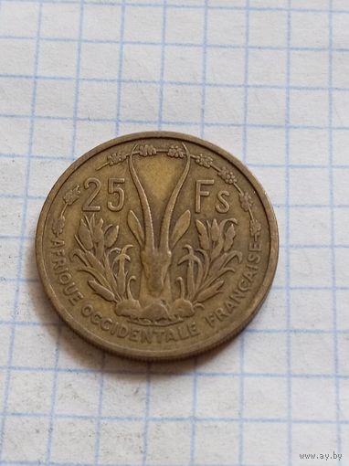 25 франков 1956 года Французская западная Африка