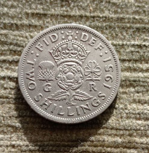 Werty71 Великобритания 2 шиллинга 1951 Георг 6