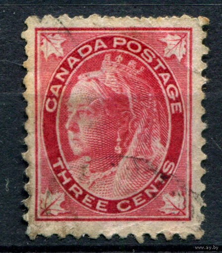 Британские колонии - Канада - 1897/98г. - королева Виктория, 3 с - 1 марка - гашёная [Mi 57]. #3-WB-94-A-2