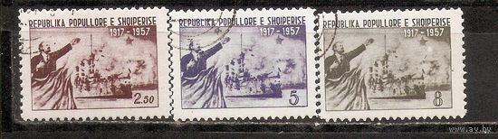 ФФ5 Албания 1957 Ленин гаш