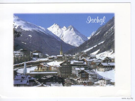 Открытка Австрия. Ландшафт.Горы.Альпы.Курорт Ишгль.