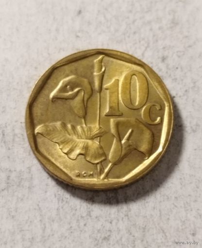 10 центов 1992 года ЮАР, в штемпельном блеске, UNC