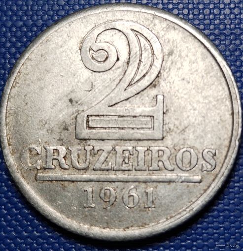 Бразилия 2 крузейро 1961 г.
