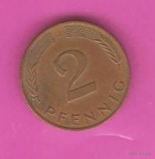 2 пфеннига 1990 Германия