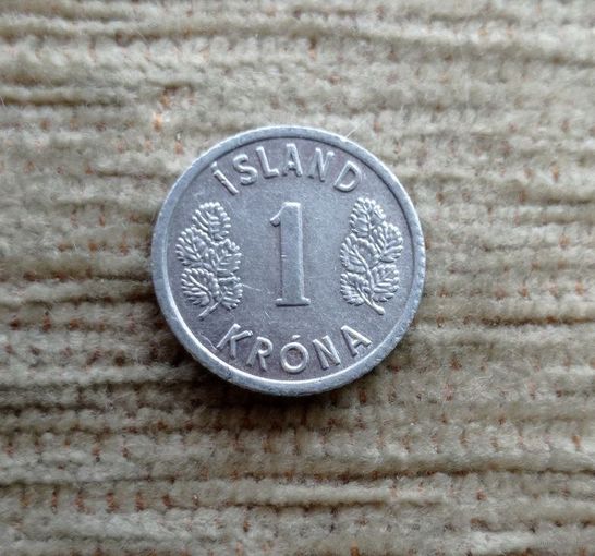 Werty71 Исландия 1 крона 1976 алюминий