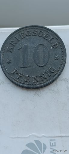 10 пфеннигов 1917 года (нотгельды) Германия Город  Верден. 26