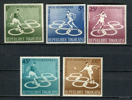 Того - 1964 - Олимпийские игры - [Mi. 435-439] - полная серия - 5 марок. MNH, MLH, MH.  (Лот 52HA)-T4P45