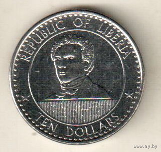 Либерия 10 доллар 2022