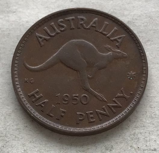 Австралия пол-пенни 1950 Георг VI