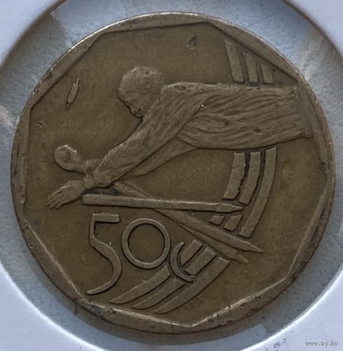 ЮАР 50 центов 2003 г. Чемпионат мира по крикету в Южной Африке. В холдере