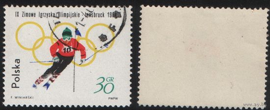 Польша (Mi)PL1458 (Олимпийские игры 1964 - Инсбрук) 1964 год 30 gr Слалом (a1-03 ТОРГ/ВАША ЦЕНА