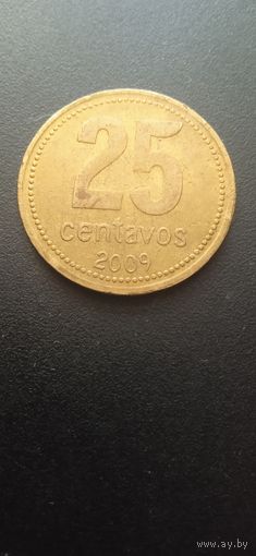Аргентина 25 сентаво 2009 г.