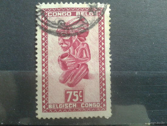 Конго,  колония Бельгии, 1948. Афрниканское искусство