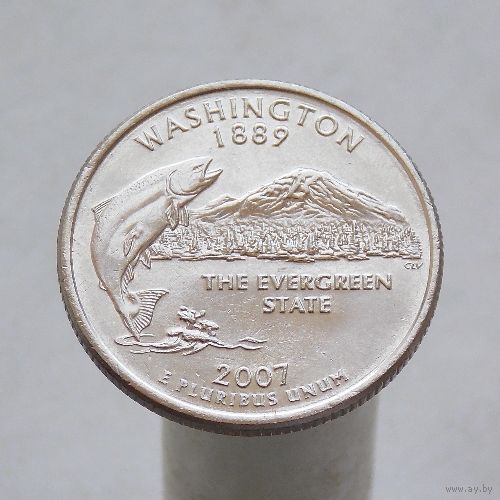 США 25 центов 2007 D Вашингтон