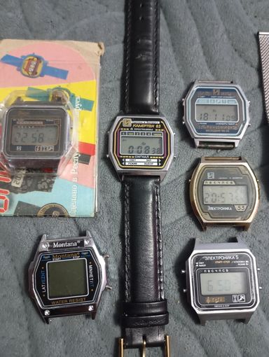 Лот часы электронные