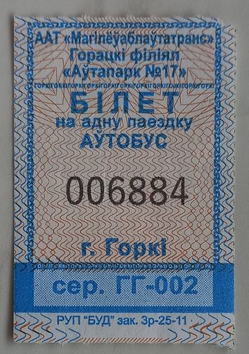 Билет города Горки 2й