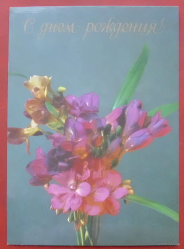 С днём рождения! Подписанная. 1985 года. Фото Савалова. 939.