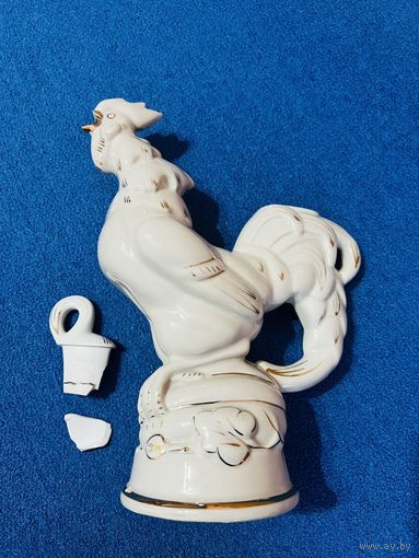 Фарфор. Статуэтка (штоф, графин) "Петух" Городница СССР. ПОДАРОК ЛЮБОМУ ЖЕЛАЮЩЕМУ, КУПИВШЕМУ У МЕНЯ ЛЮБОЙ ЛОТ