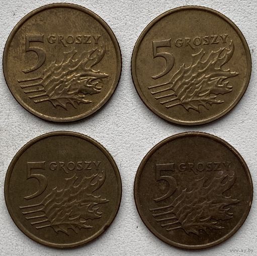 Польша 5 грошей 2001 г. Цена за 1 шт.