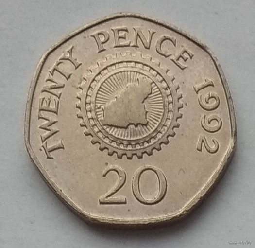 Гернси 20 пенсов 1992 г.