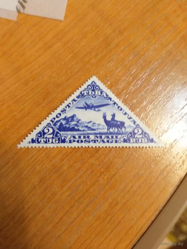 1934 Тува Загорский 55 I размер 27,8 мм чистая клей лёгкие наклейки авиация самолет фауна (2-14)