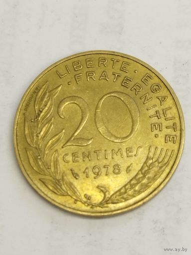 Франция 20 сантим 1978