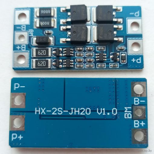Контроллер заряда разряда 2-х Li-Ion 18650 7.4V 10A HX-2S-JH20 V1.0. Модуль заряда-разряда для Li-ion аккумуляторов на 2 ячейки, до 20А с балансировкой