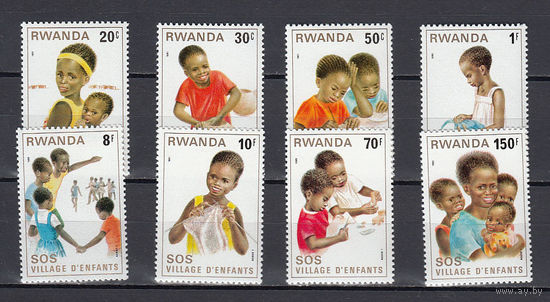 Дети. Руанда. 1981. 8 марок. Michel N 1103-1110 (8,0 е)