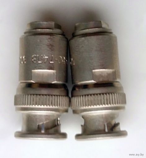 Часть разъема BNC СССР СР-50-74ПВ вилка "папа" кабельная за 2 ШТ