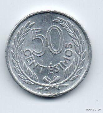 ВОСТОЧНАЯ  РЕСПУБЛИКА УРУГВАЙ  50 СЕНТЕСИМО 1965