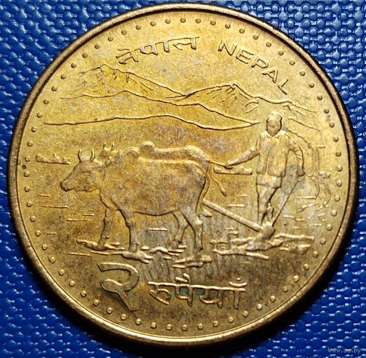 Непал 2 руппи 2009 г.