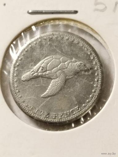 Тристан да Кунья 5 пенсов 2008