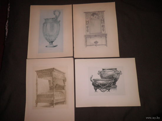 Хромолитографии из издания История декоративного искусства XVI века Издано Анри Лоренсом,Париж, 1892г.3 шт.(Лот 06)